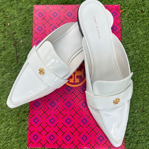 Tory Burch Backless Loafers in Pearl, size 9 in box - Picture 5 of 6